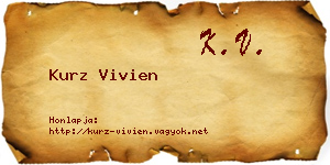 Kurz Vivien névjegykártya